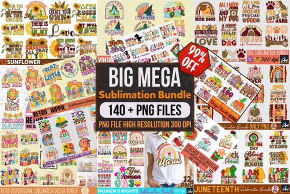 Big Mega Sublimation Bundle PNG for Crafts and Graphics