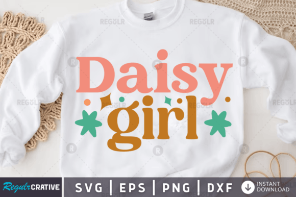 Daisy Girl Svg Design for Crafts and Graphics