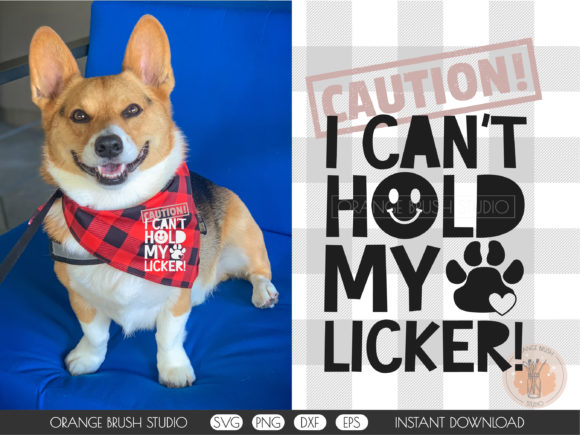 Fluffy Dog Can t Hold Licker SVG Quote for Crafts and Graphics