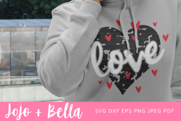 Love Grunge Heart SVG for Crafts and Graphics