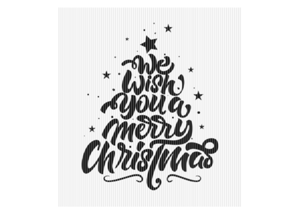 Merry Christmas Tree Quote Graphic for Crafts and Graphics