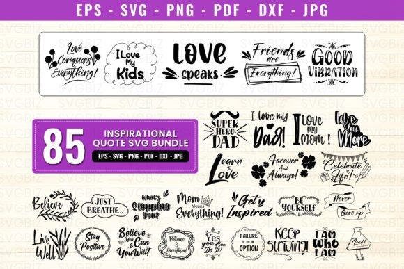Motivational SVG for Crafts and Graphics