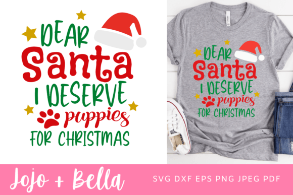 Puppy Christmas SVG for Crafts and Graphics